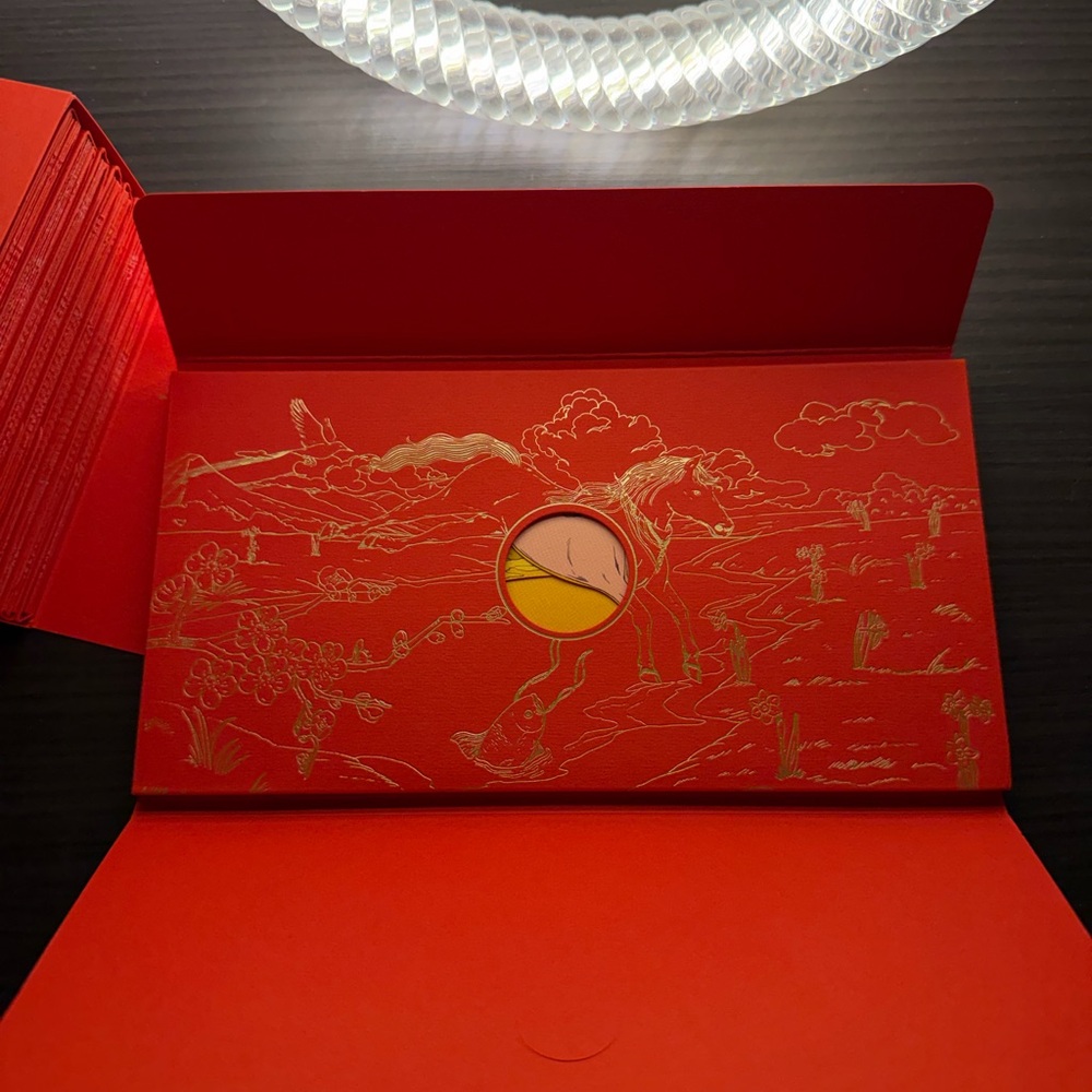 Hermes 2026 Chinese Lunar New Year of the Horse Lucky Red Envelopes Set of 10